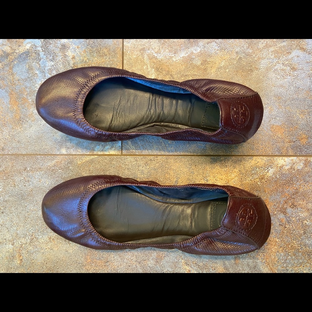 Tory Burch flats size 7.5-8 brown